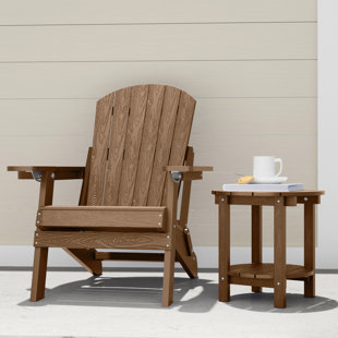 Deluxe Realcomfort Adirondack Chair With Cup Holder Wayfair